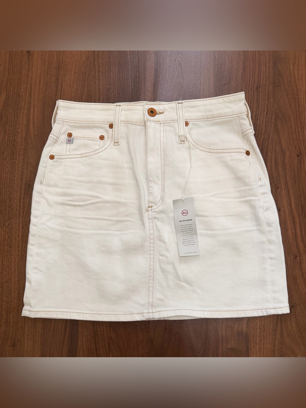 NWT AG The Vera Denim Miniskirt Size 27
